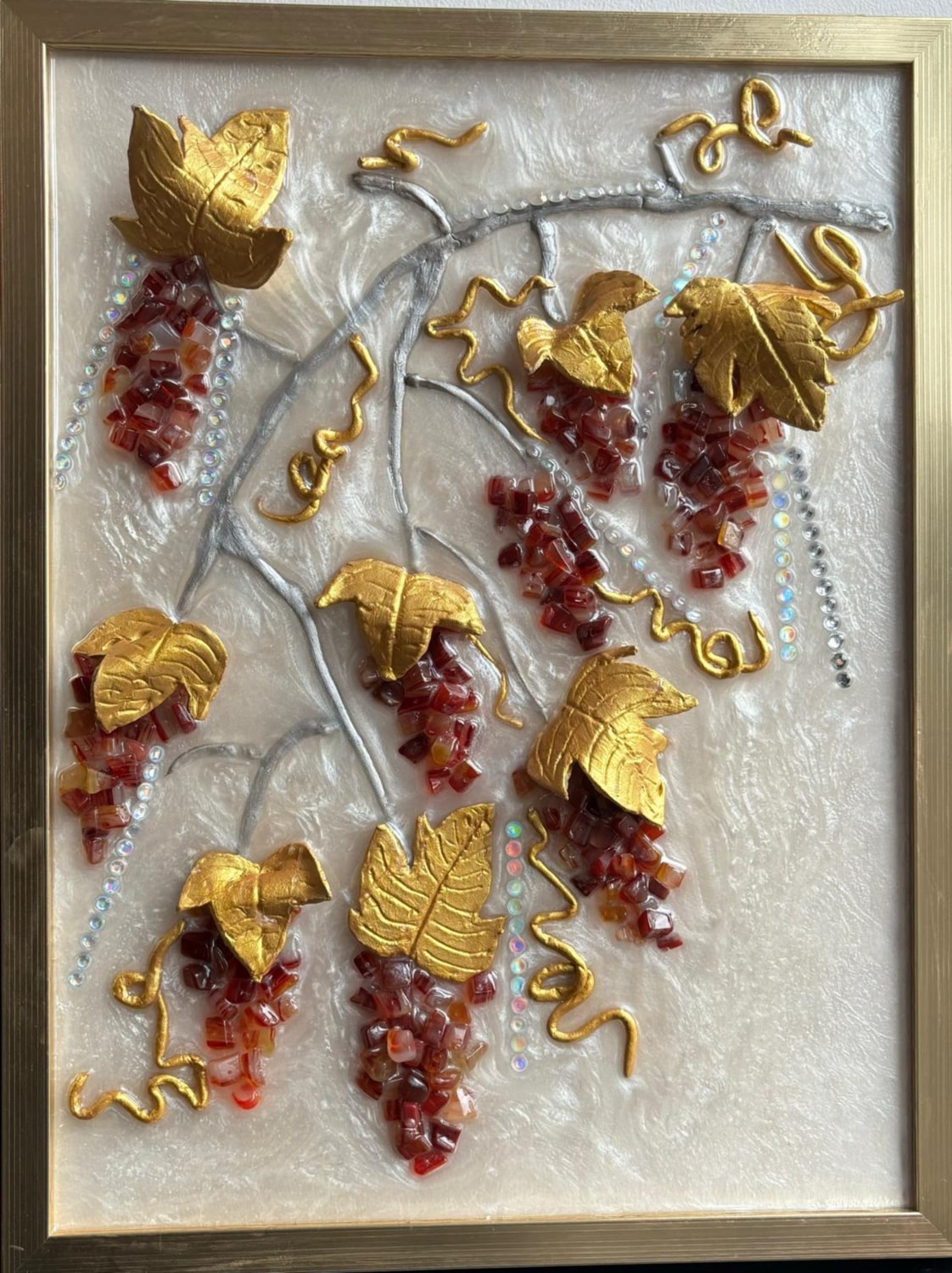 Vine of Crystal Dreams 2024 Plaster Epoxy Thodolite Garnet Crystals 45x35 €1200 (1) Vine of Crystal Dreams